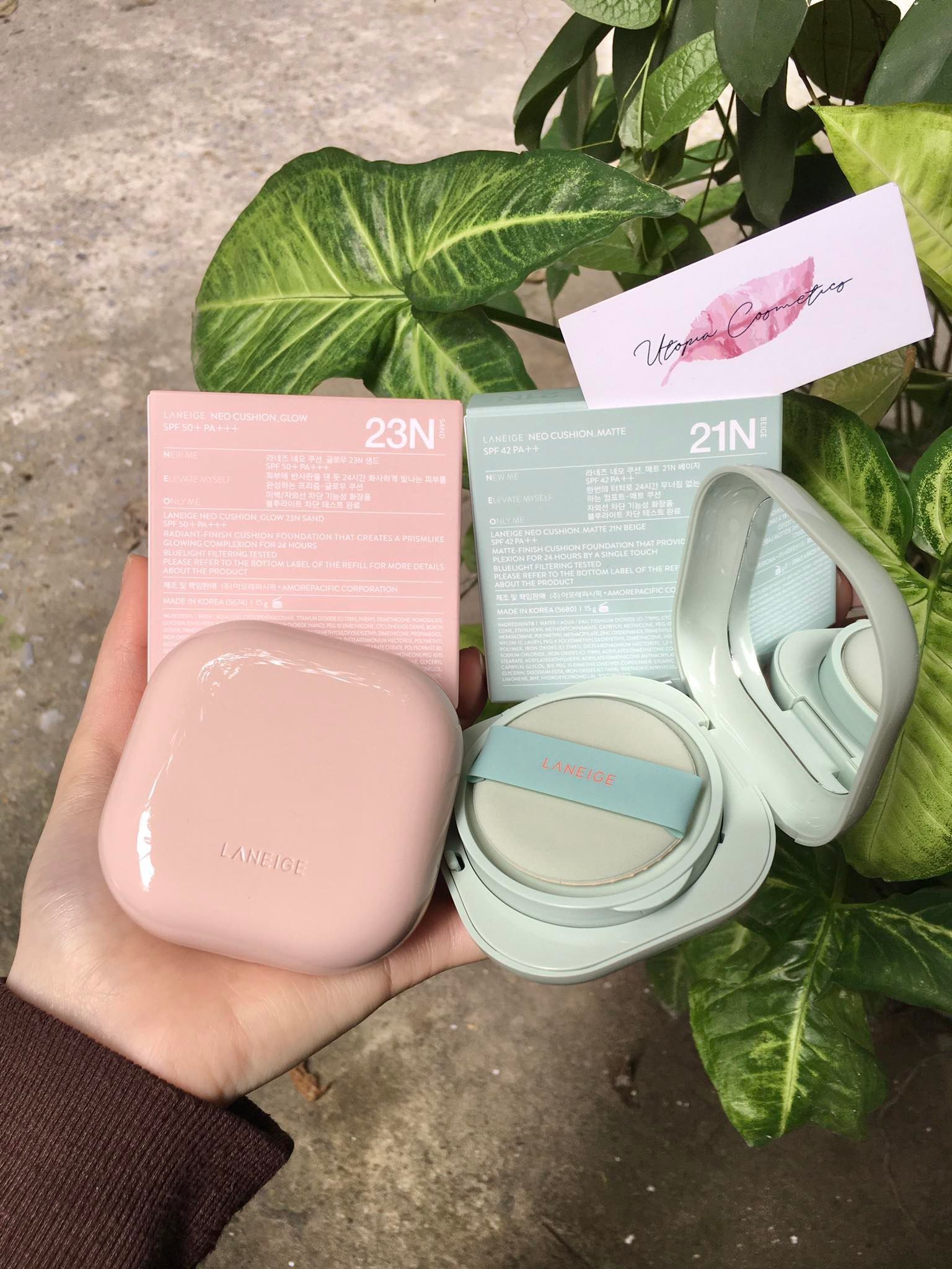 Cushion laneige neo matte spf42 xanh