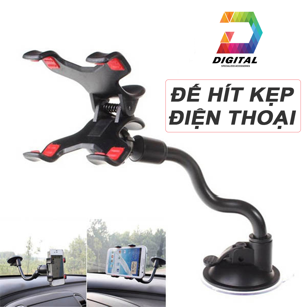 Đế Hít Kẹp Điện Thoại Đa Năng Để Bàn, Xe Hơi Tiện Dụng