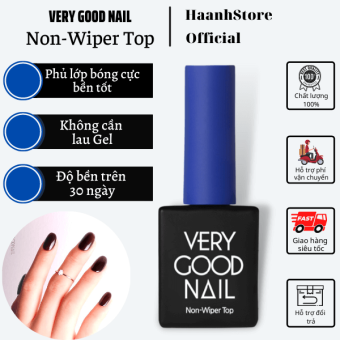Very good Nail Sơn gel Top Bóng Non-Wiper Top 10ml, Sơn gel Hàn quốc Very good nail chính hãng Độ bền trên 30 ngày