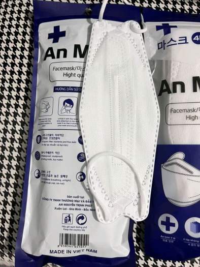 Khẩu trang kf94 hàn quốc An mask kháng khuẩn 4 lớp, công nghệ dập hàn quốc chống bụi mịn, tiêu chuẩn iso
