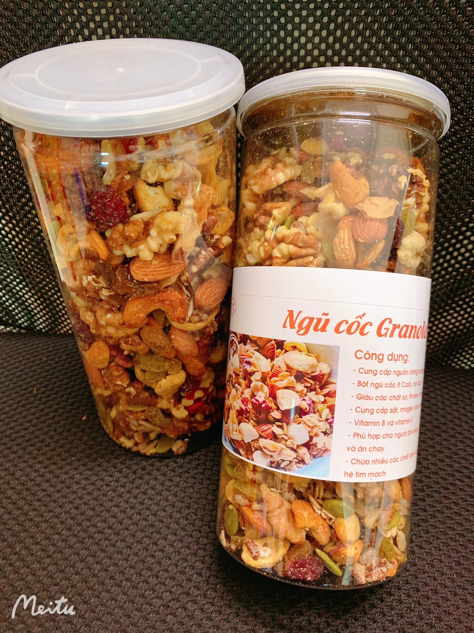 Ngũ Cốc Granola Cao Cấp (5% yến mạch) Hũ 500g ăn kiêng siêu hạt và quả, đầy đủ dinh dưỡng giảm cân, ăn sáng