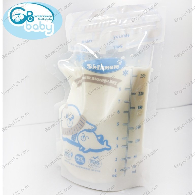 rẻ vô địch hộp 50 túi trữ sữa mẹ cao cấp có vòi rót 250ml shinmom s50v 11