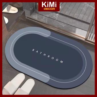 Thảm Lau Chân Silicon Siêu Thấm Hút Nước, Êm Dày Dùng Cho Phòng Tắm Chất Liệu Chống Trơn Trượt KiMi Decor