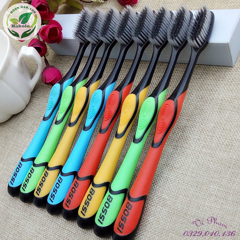 Bàn chải đánh răng bossi thương hiệu hàn quốc - sợi than hoạt tính.