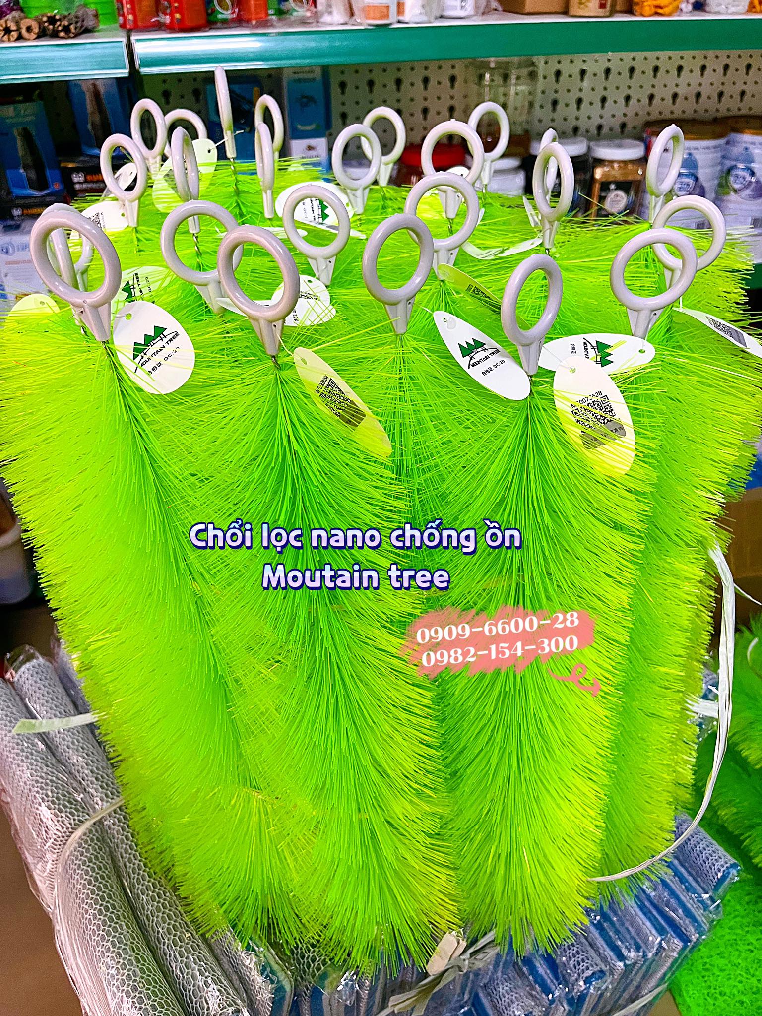 Chổi lọc Nano Star Mountain Tree 40cm - Vật liệu lọc bể cá Mountain Tree - chổi lọc đen hồ koi