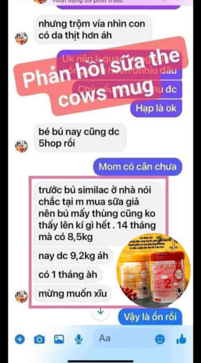 Sữa Bột The Cows mug dành cho trẻ từ 0 đến 12 tháng 900gr