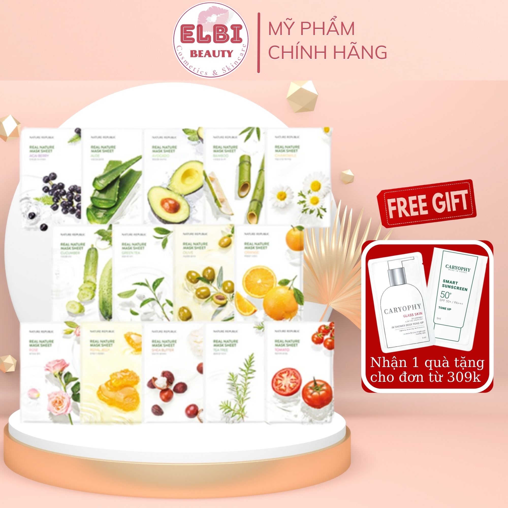 Mặt Nạ Giấy Nature Republic Real Nature Mask Sheet 23g
