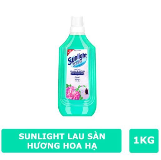Chai nước lau sàn Sunlight 1kg -hương hoa Hạ & bạc hà
