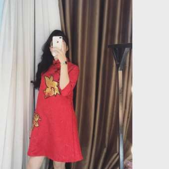 Áo dài cách tân gấm