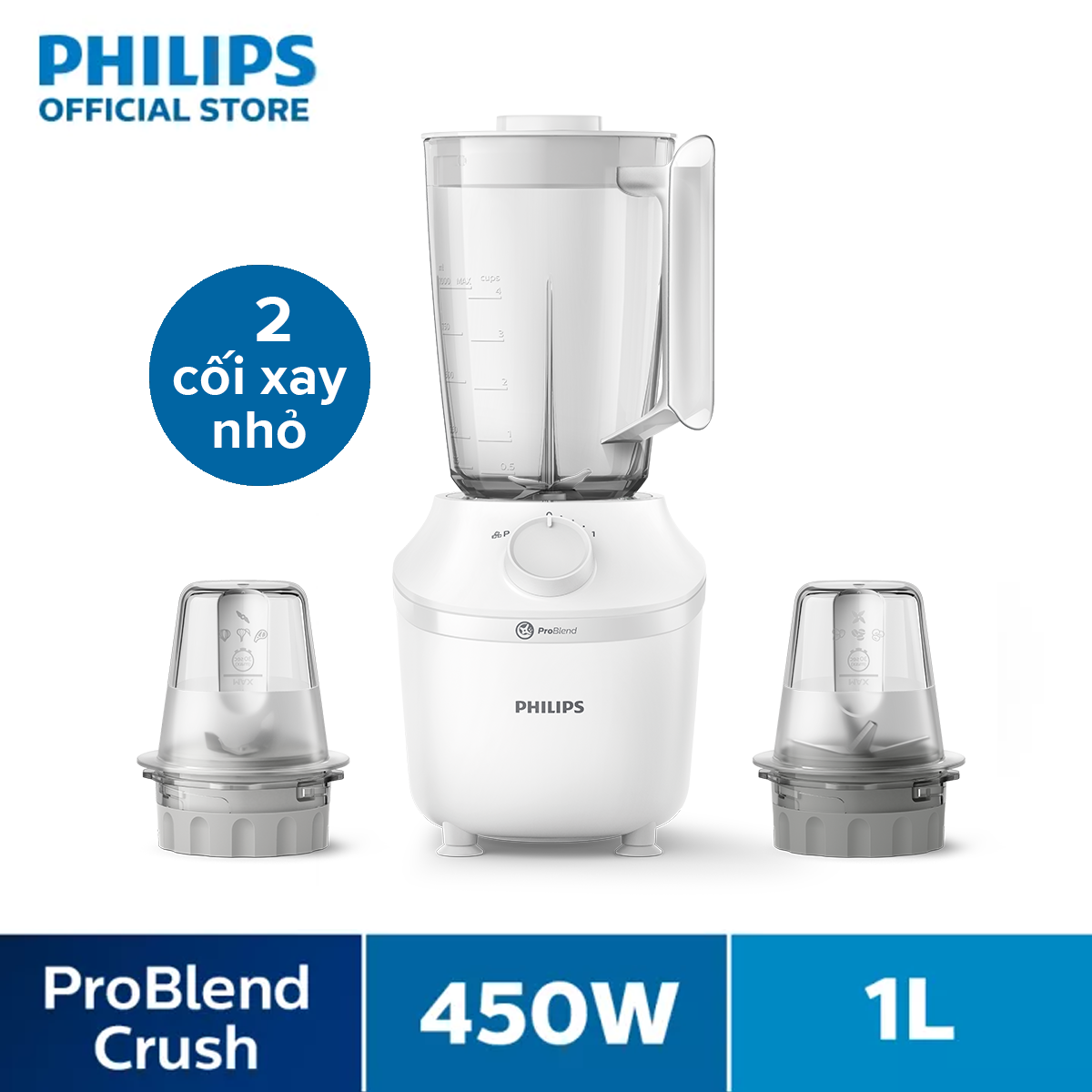 Máy Xay Sinh Tố Philips HR2041/30 - Hàng Phân Phối Chính Hãng