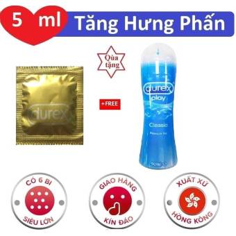 Bộ 1 BCS Durex Tặng 1 chai Gel bôi trơn Durex Play Classic 50ml