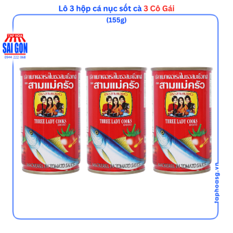 Lốc 3 Hộp Cá Nục Sốt Cà 3 Cô Gái Hộp 155g