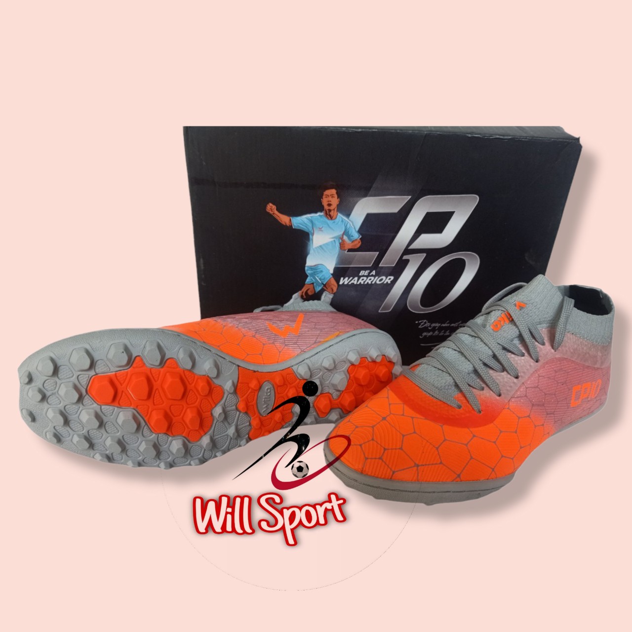 GIÀY WIKA CP 10 CÔNG PHƯỢNG SÂN CỎ NHÂN TẠO CAM BẠC CHÍNH HÃNG