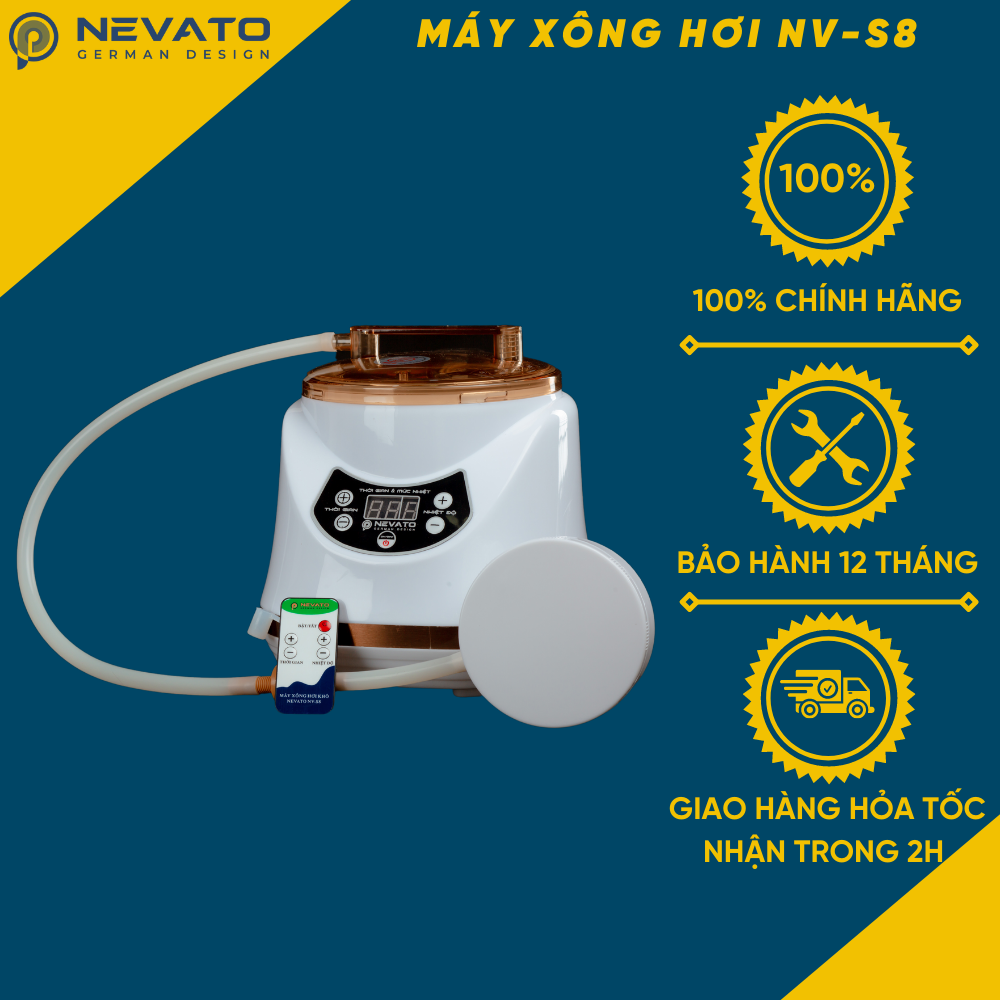 Nồi Xông Hơi Toàn Thân Nevato NV-S8 Dung Tích Nồi Xông 2.8 Lít