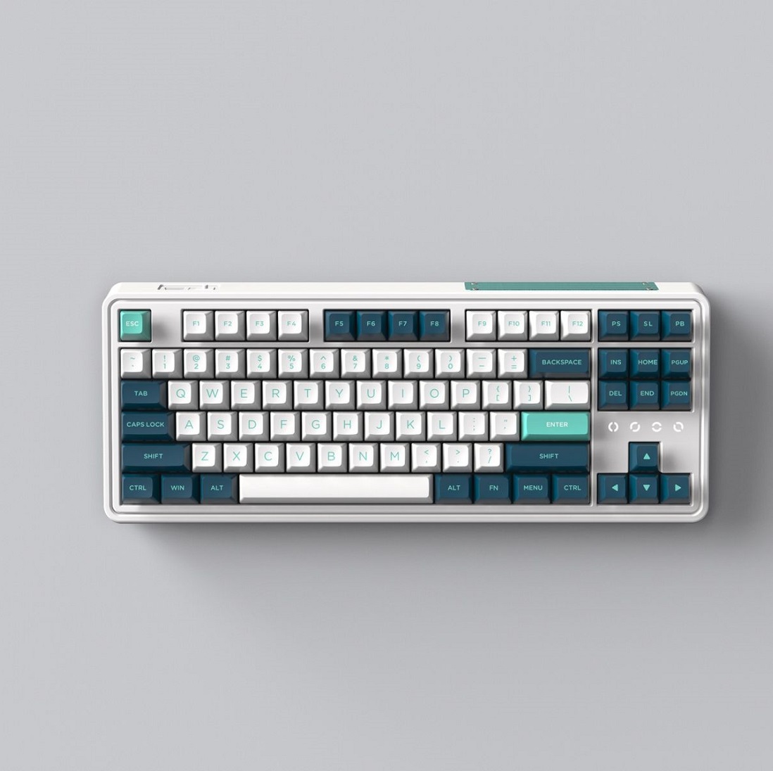 Bàn phím cơ flesports cmk87sam polar night black / ice mint 3 mode