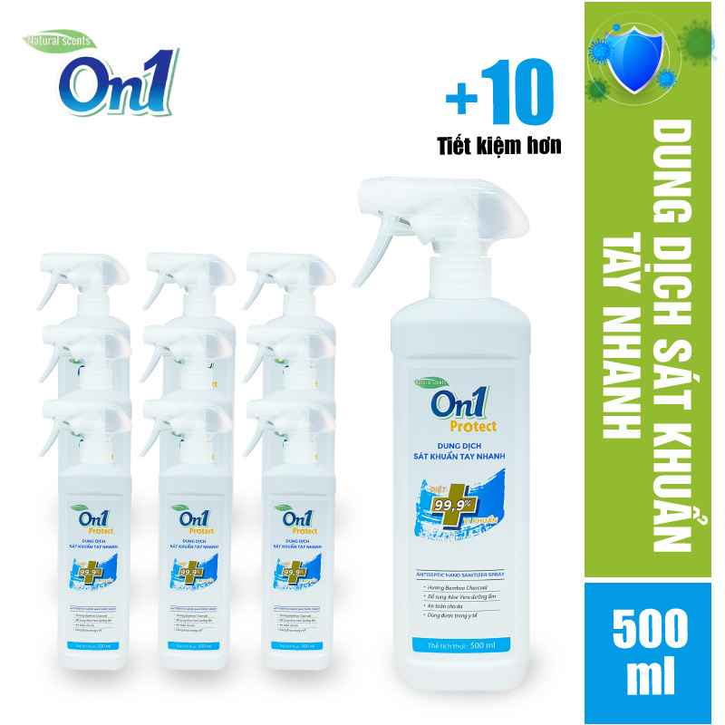 COMBO 10 chai dung dịch sát khuẩn tay nhanh ON1 protect hương BamBoo Charcoal C0202