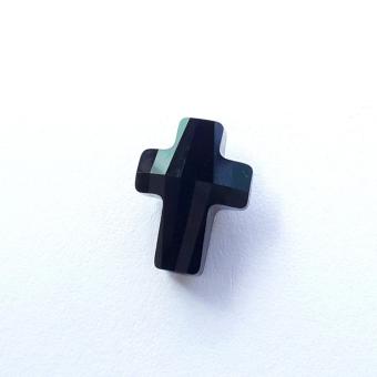 Thánh Giá Pha Lê Đen Sỏ Ngang Vòng Tay Chuỗi Mân Côi