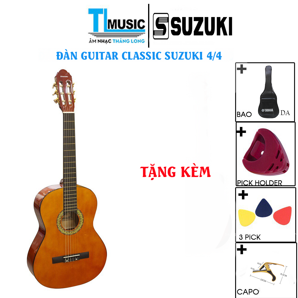 Đàn Guitar Classic Suzuki CG28 Tặng kèm bao đàn,capo,pick(ẢNH THẬT CHỤP TẠI SHOP)