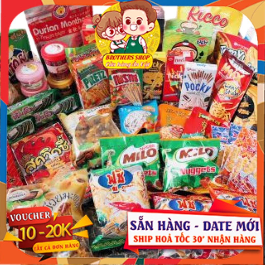 Set 20 món ăn vặt thái lan - ăn vặt nội địa trυng