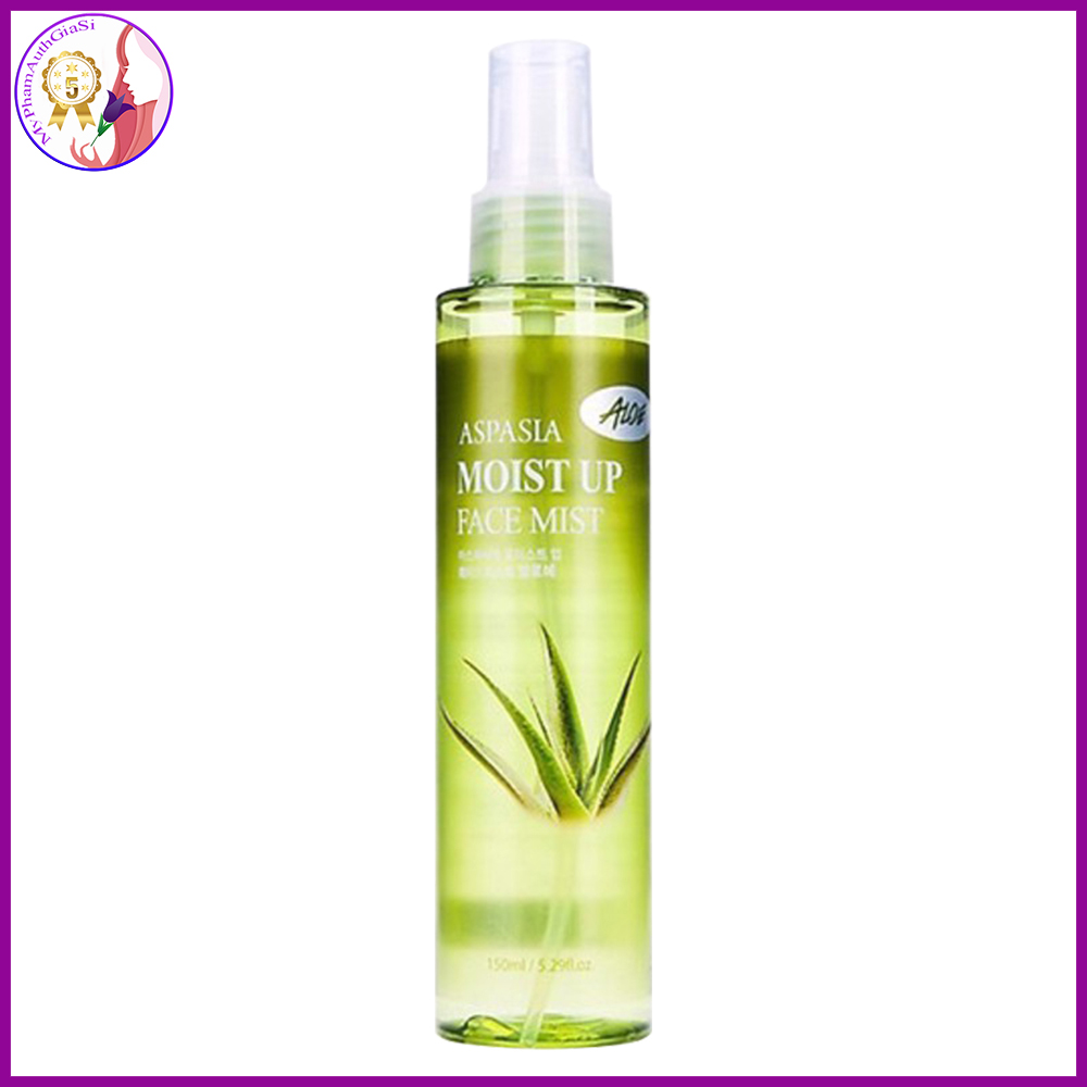 Chai xịt khoáng aspasia moist up face mist 150ml - nha đam