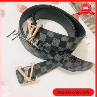 Thắt Lưng Nam Dây 4F, Khóa LV Cao Cấp Đính Đá Sang Trọng