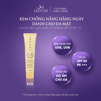 Kem chống nắng cho mặt Lro'Cre/ Ultra Light Daily UV Defense SPF 50 PA+++/ 30g
