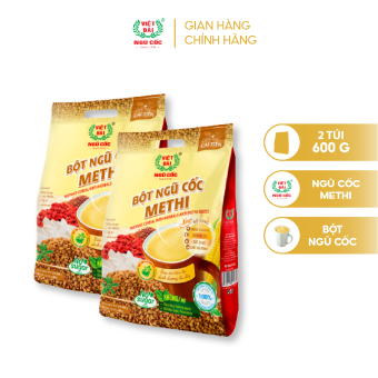 Combo 2 sản phẩm Bột ngũ cốc Methi Việt Đài túi 600g