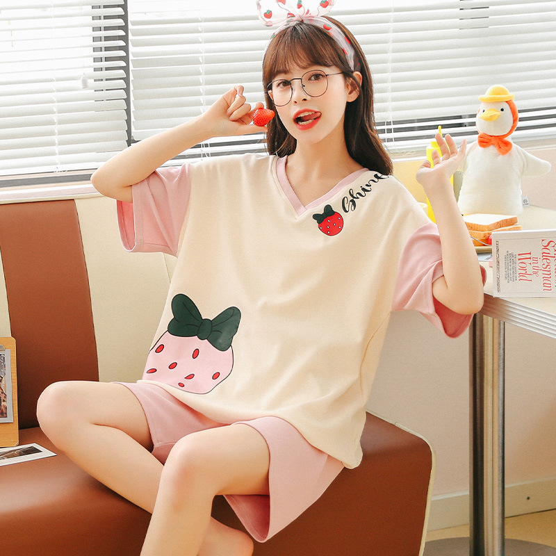 Đồ bộ đùi mặc nhà mùa hè, bộ ngủ hoạt hình bigsize