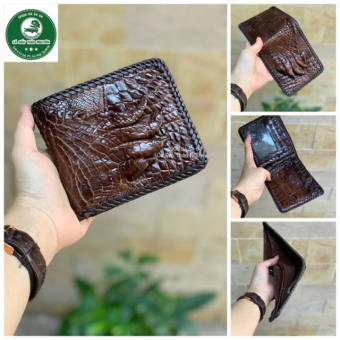 Ví DA CÁ SẤU Bàn Tay Cá Sấu Mặt Da Cá Sấu Cam KẾT DA THẬT 100%-TẶNG KÈM HỘP SANG TRỌNG ví da cá sấu nam bóp da cá sấu thật 100% ví da bóp da Bảo Hành 12 tháng