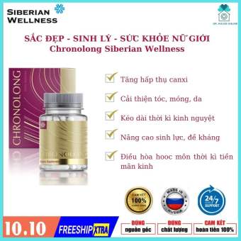 Viên uống làm đẹp chiết xuất nhân sâm và mầm đậu nành - Vitamin tổng hợp Giúp sản sinh collagen và elastin - Ngăn ngừa lão hóa – Chronolong Siberian - Giảm rụng tóc, nám da, Ngăn ngừa loãng xương, Tăng cường nội tiết và sinh lý