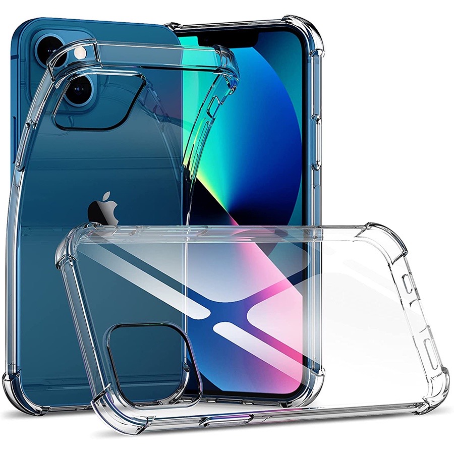Ốp lưng iphone 13 pro max, iphone 13, 13 pro, 13 mini dẻo trong bốn góc chống sốc