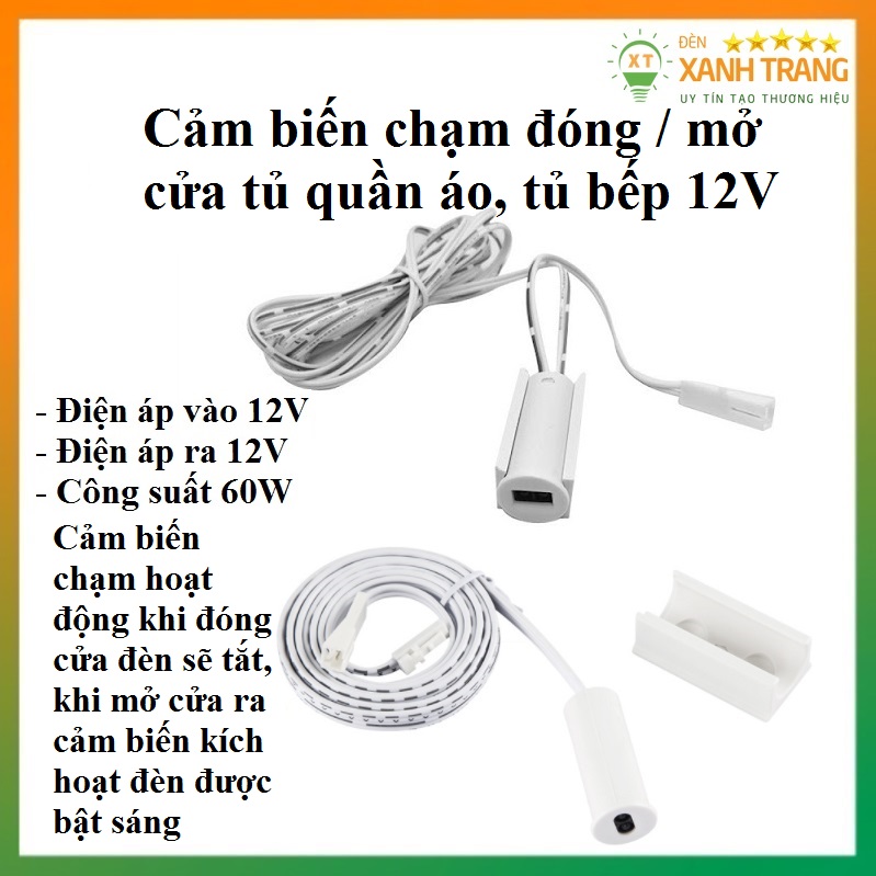 Cảm biến vẫy tay, đóng mở, chạm bật tắt đèn led 12V sử dụng cho tủ bếp, led thanh nhôm, led dán