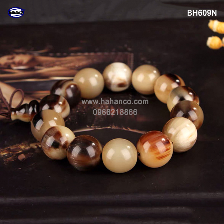 Vòng tay sừng bò châu phi phong thủy - tĩnh tâm sinh tài lộc - hahanco