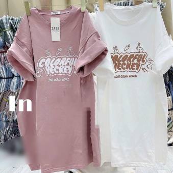 Áo thun Unisex in chữ Colorful màu hồng