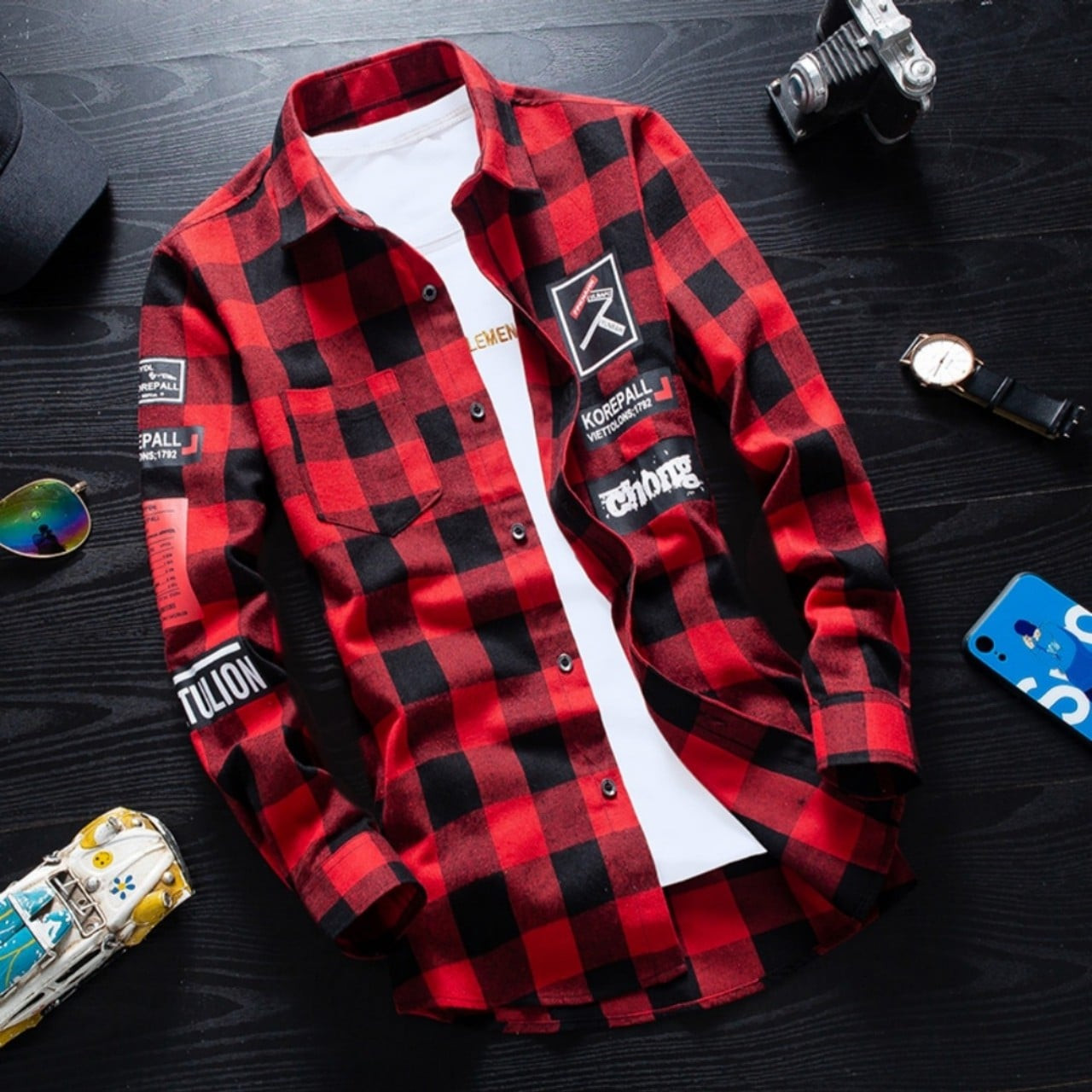 [HCM]Áo khoác sơ mi Caro Unisex nam nữ Flannel 3 Màu ( kèm ảnh thật )