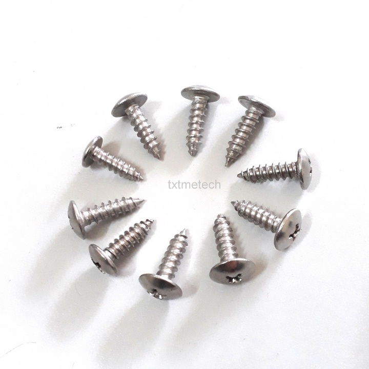 Vít gỗ bake đầu dù inox 304 m4-m5