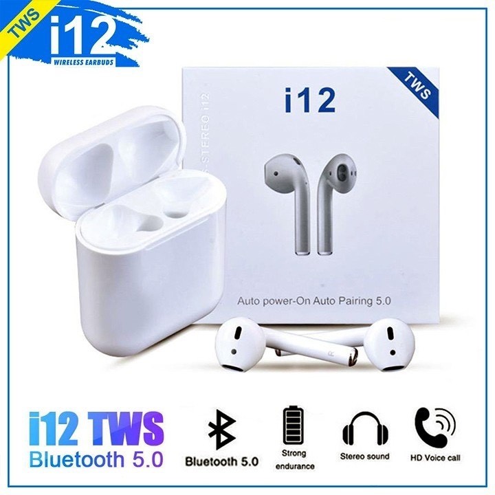 - hàng chính hãng giá.rẻ tai nghe bluetooth không dây inpods i12 tws nút cảm ứng tai nghe bluetooth i12, tai nghe không dây i12 tws