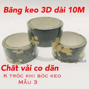 Băng keo ngụy trang 3D dài 10m màu caro đẹp