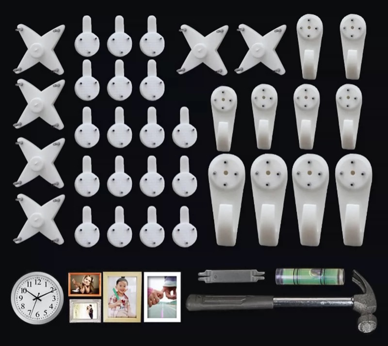 10 chiếc đinh móc treo tường không cần đóng tường - treo hình ảnh khung hình móc móng tay đinh 4 chân