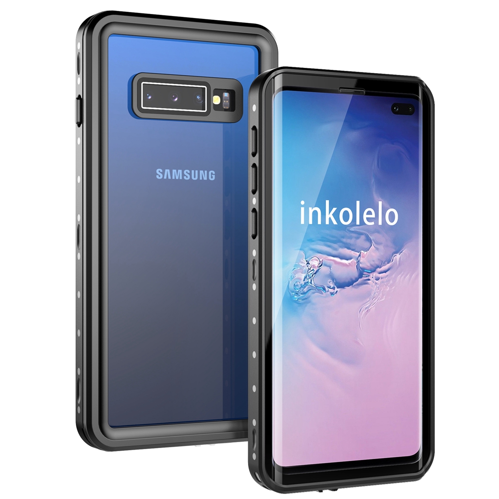Inkolelo Ốp Chống Nước Cho Samsung Galaxy S10 + / S10 Plus Loại Nặng Toàn Thân Bảo Vệ Vỏ Chống Sốc Cho Samsung Samsung Galaxy S10 + / S10 Plus Màu Đen