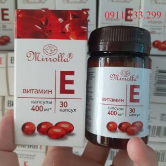 VITAMIN E Đỏ Nga 400 IU Dạng Lọ nhựa 30 viên