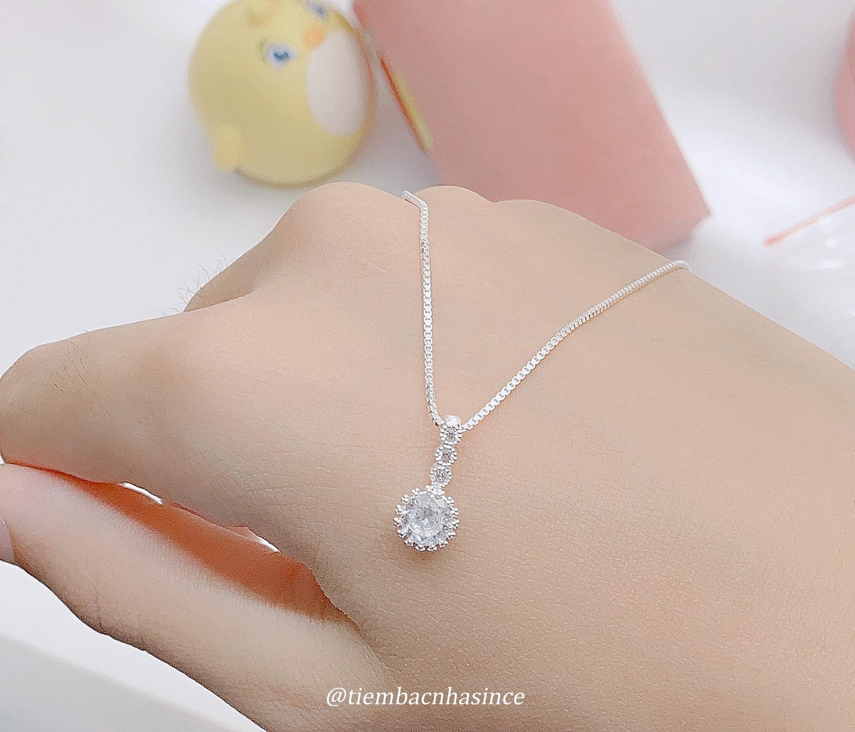 Dây chuyền bạc nữ mặt hot nhà since
