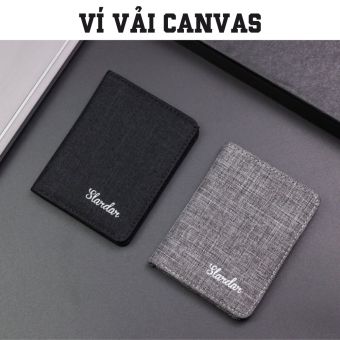 Ví Nam Bóp Ví nam SLARDAR  Chất Liệu Vải Canvas Mini Dáng Đứng Cao Cấp, Bóp Nam Nhỏ Gọn Nhiều Ngăn Đựng Thẻ  siêu mỏng