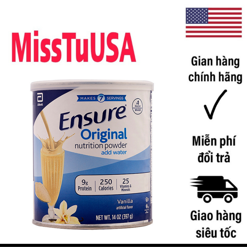 Sữa bột Ensure Original Nutrition Powder 397g của Mỹ