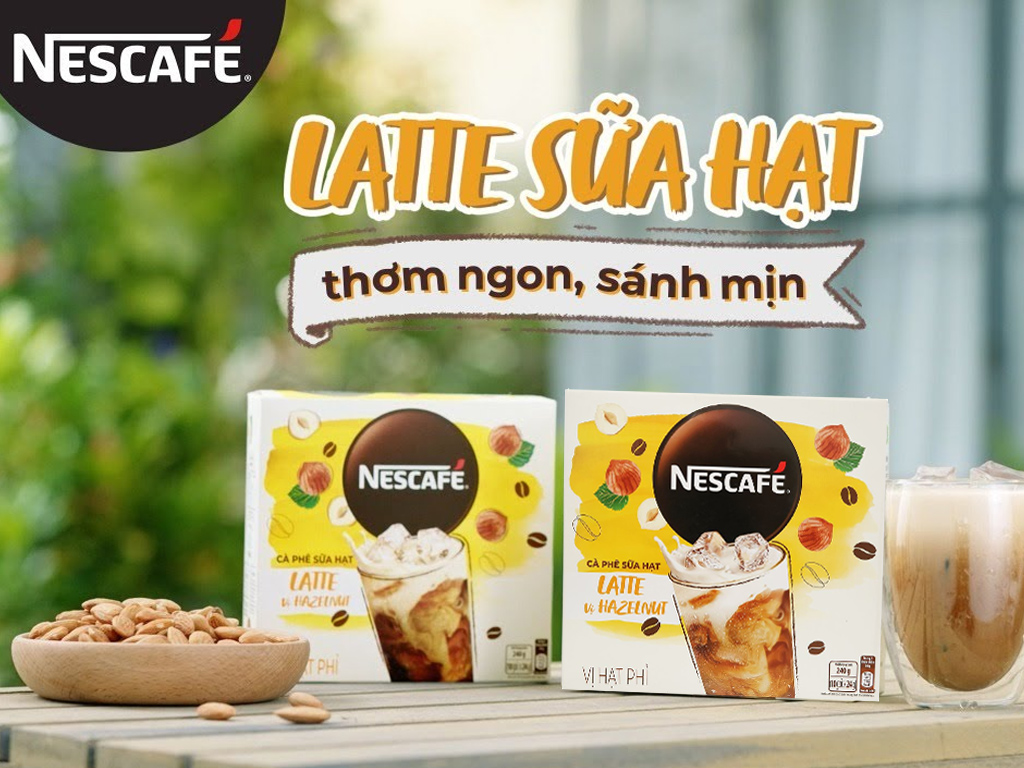 Nescafe latte vị hạt phỉ - hsd 16/11/22