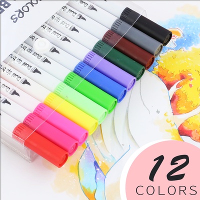 100 Colors Watercolor Brush Pen Dual Tip Brush Art Sketching Markers Drawing Set Painting Drawing Art Supplies Marker Set Calligraphy Fineliner Pens Calligraphy Pen Set