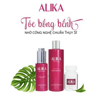 Bộ 3 Dầu Gội Tinh Chất Viên Uống ALIKA Chính Hãng, Giảm Rụng và Hỗ Trợ Mọc Tóc
