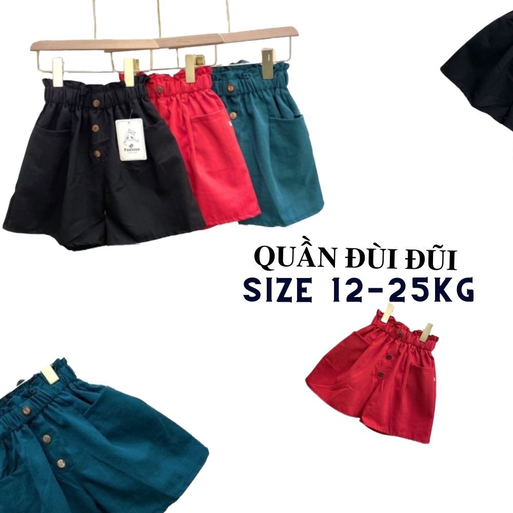 12-26kg Quần đùi sooc đũi cho bé gái size đại