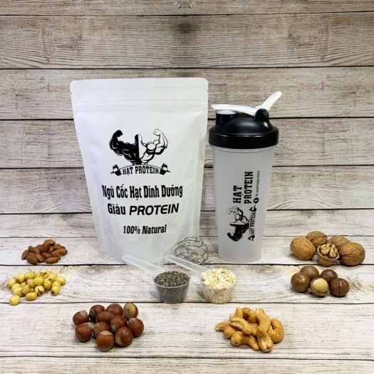 ⊙◄✓ COMBO 2 túi Bột ngũ cốc Hạt Protein Tăng cân tăng cơ Tặng bình pha lắc