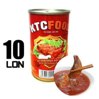 Combo 10 lon Cá hộp sốt cà xuất khẩu KTC Food